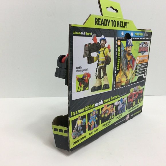 Rescue Heroes Forrest Fuego 6" Action Figure Accessories Fisher Price Youtube - Picture 4 of 12